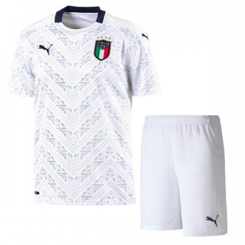 Camisolas de futebol Itália Criança Equipamento Alternativa Euro 2020 Manga Curta Camisolas de futebol Itália Criança Equipamento Alternativa Euro 2020 Manga Curta